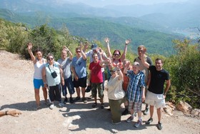 Gruppenfoto am Urlaubsort