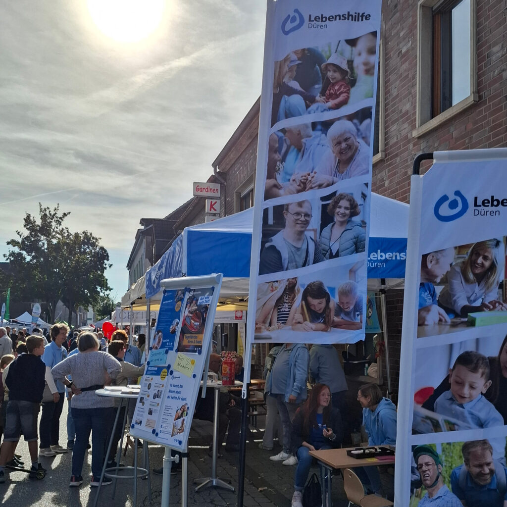 Der Stand der Lebenshilfe Düren beim Ortsfest in Merzenich
